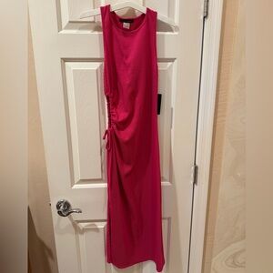 Sleeveless Pink Midi/Maxi Dress